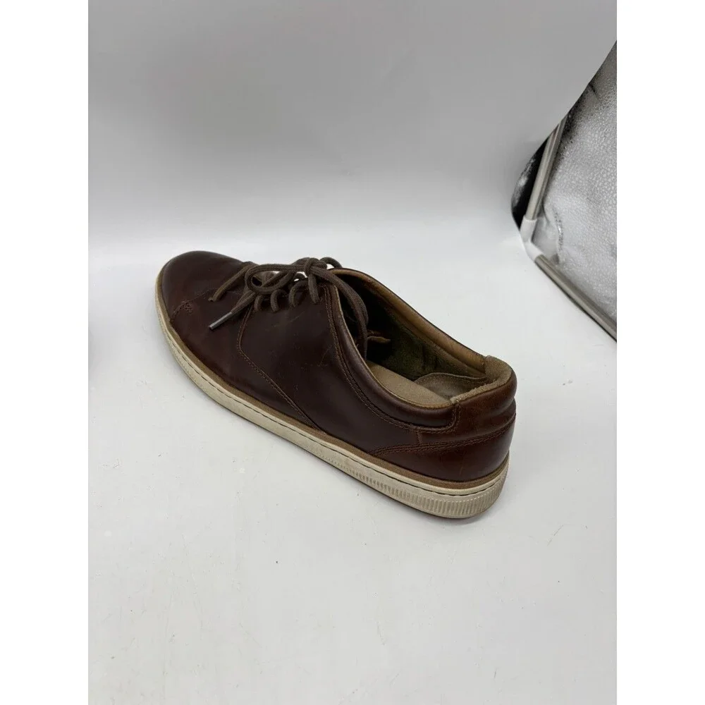 Clarks Mens Low Chestnut Brown Leather Casual Sneakers Shoes Sz 13